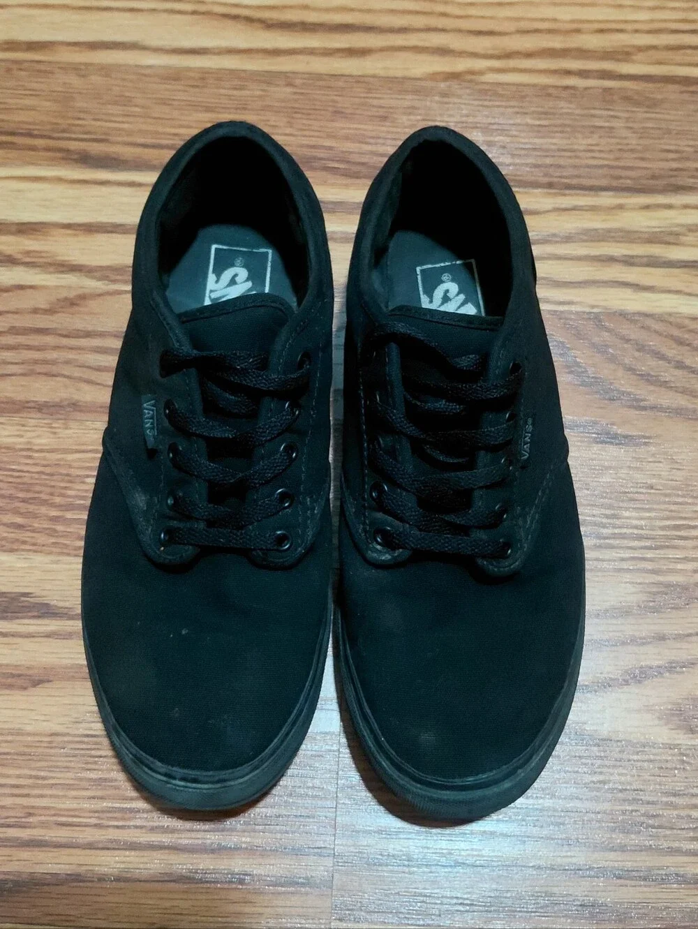 Vans Off The Wall Authentic Lo Pro Black Casual Shoes Sneakers Sz 8 Canvas Shoe